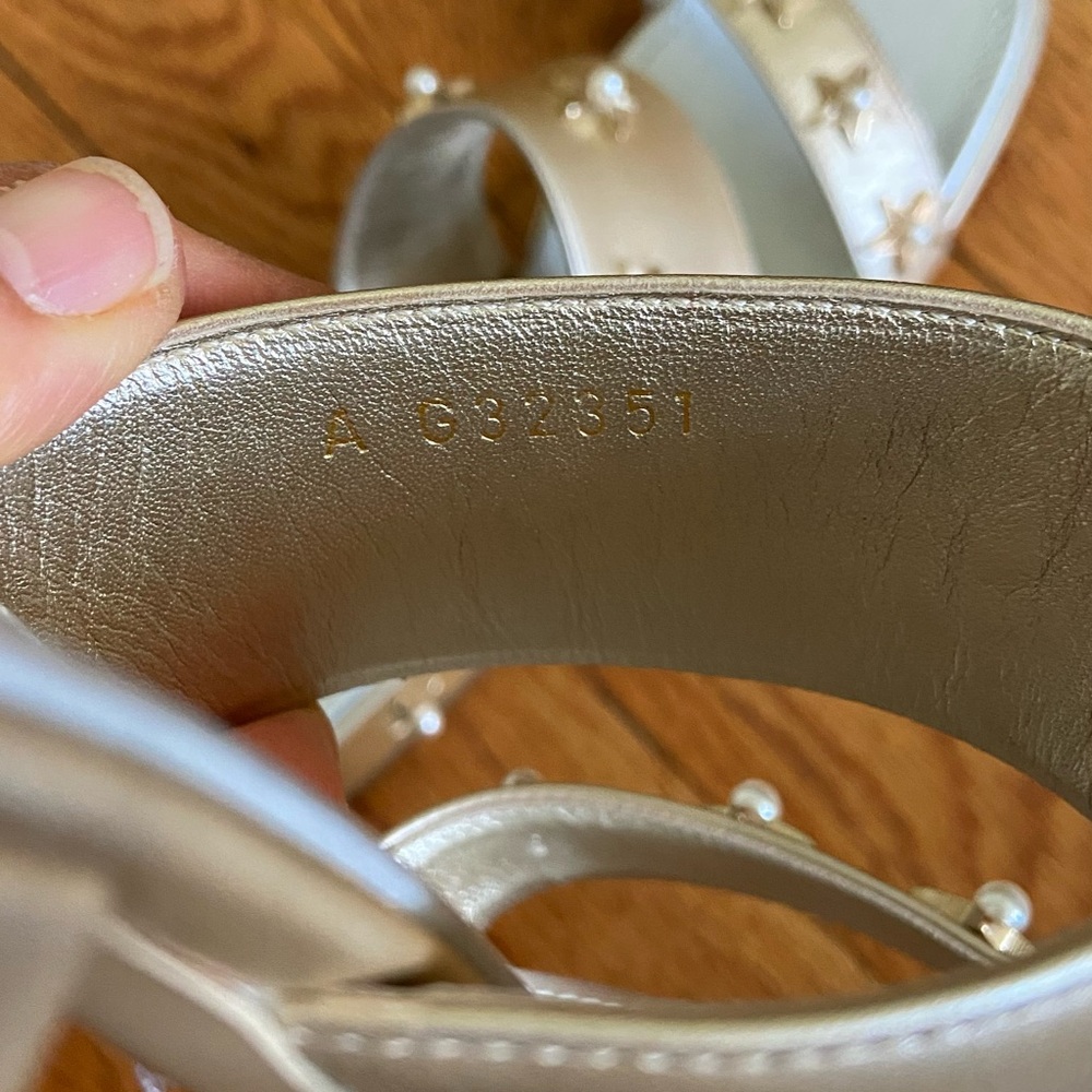 Chanel Gold Star Embellished Sandals - Picture 6 of 8